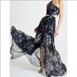 Cinq A Sept Goldie Floral-Print  Dress Sz 6